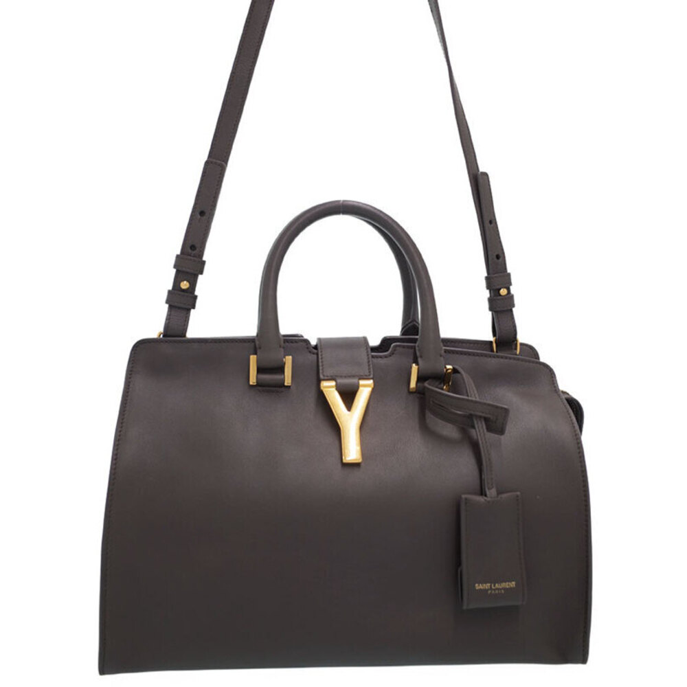 SAINT LAURENT PARIS Monogram Cabas 2way Leather HandBag